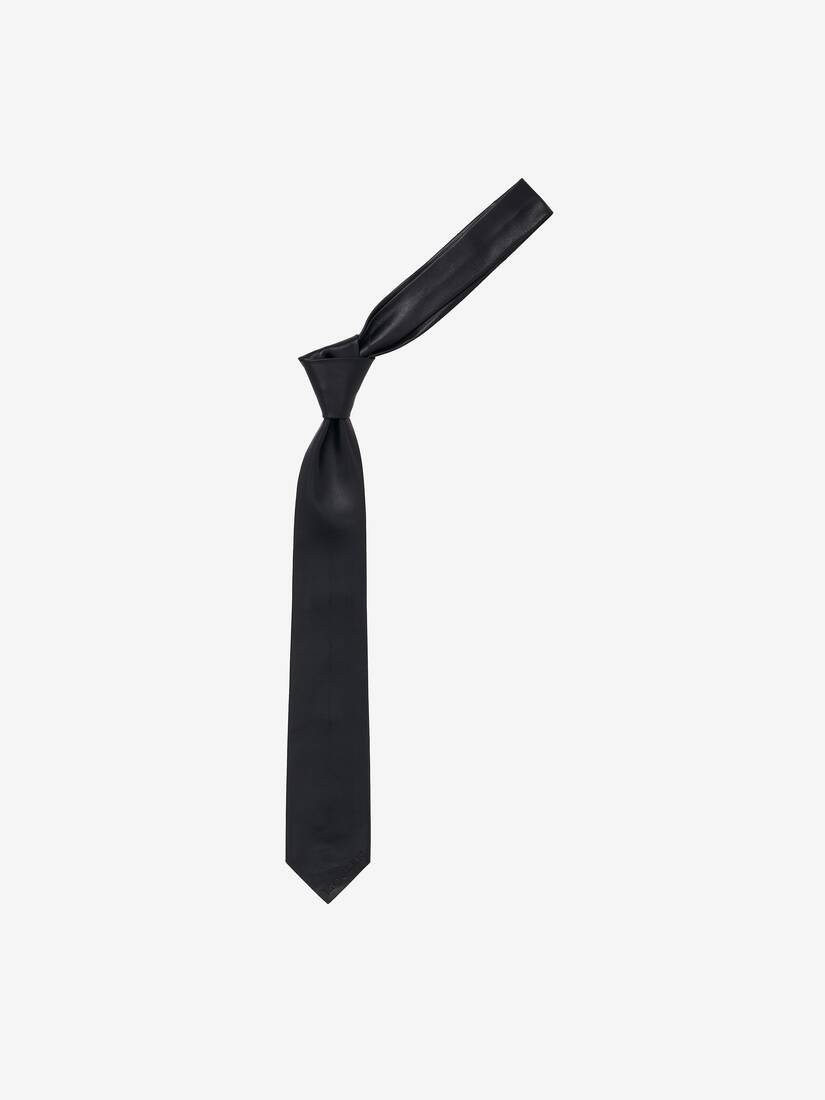 McQueen Logo Leather Tie