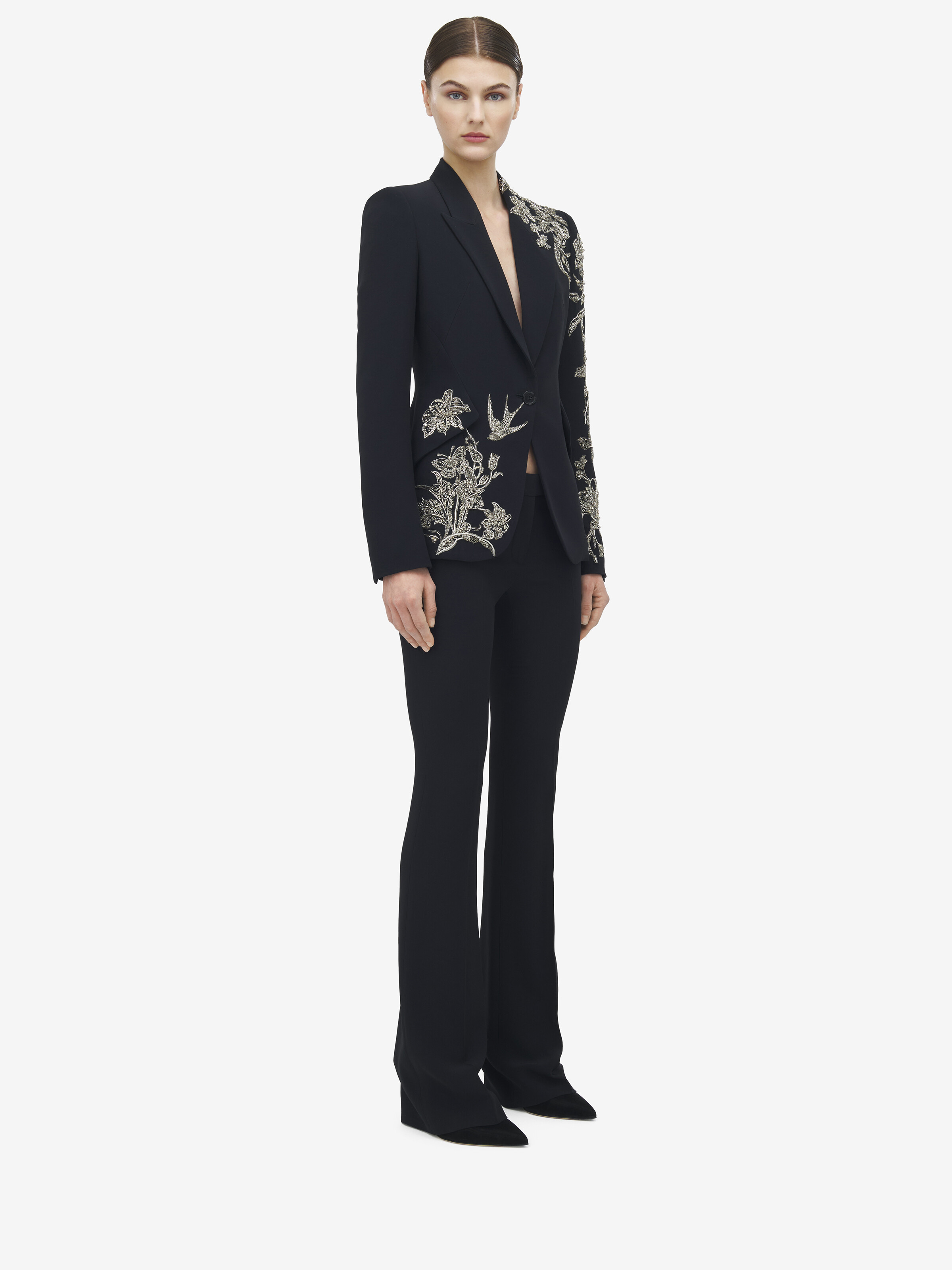 Silver Tattoo Embroidery Jacket