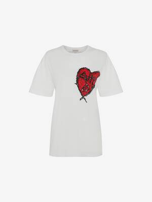 T-Shirt mit Carved Love-Print