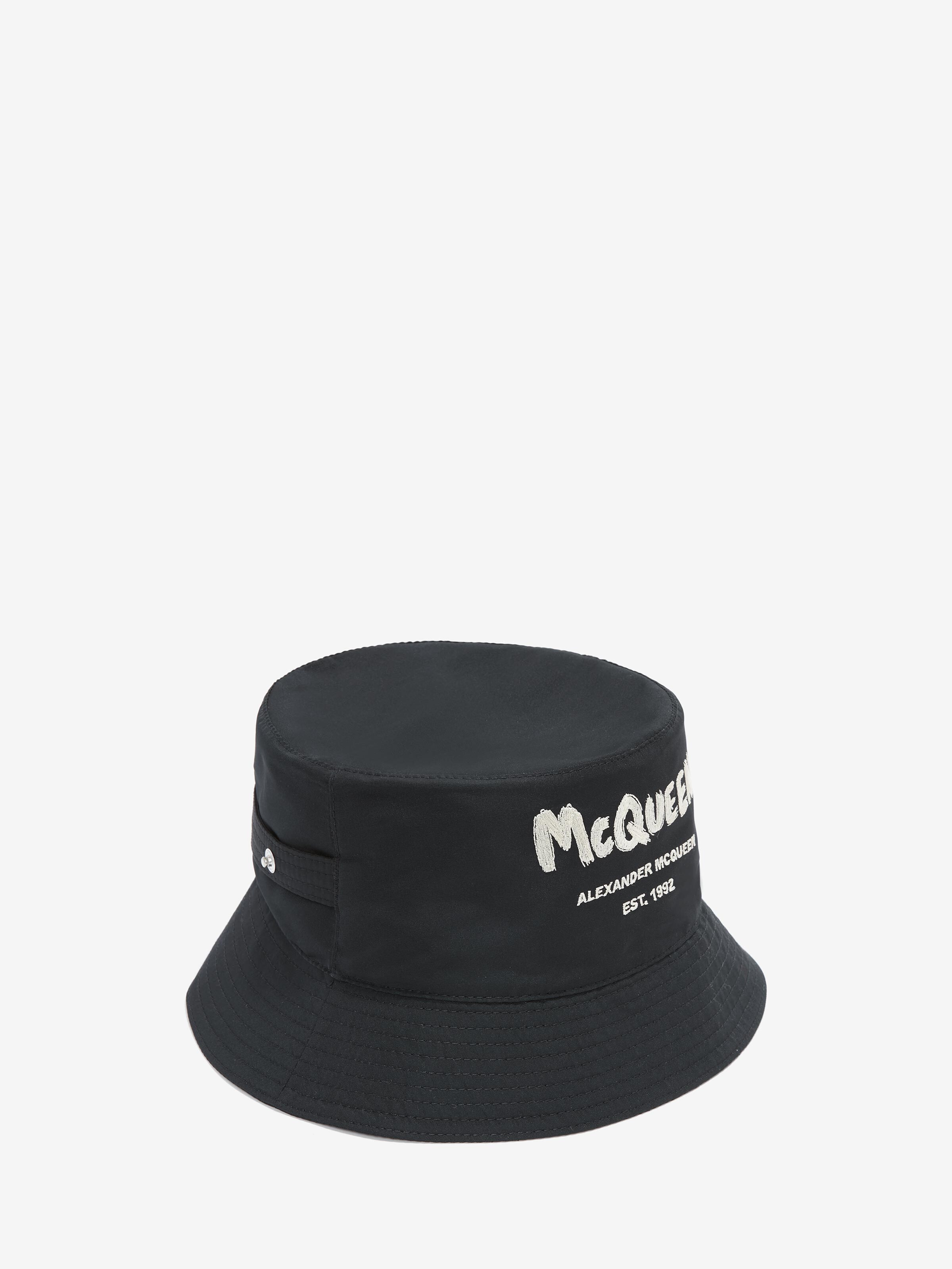 Bucket Hat in Black/Ivory | McQueen GB