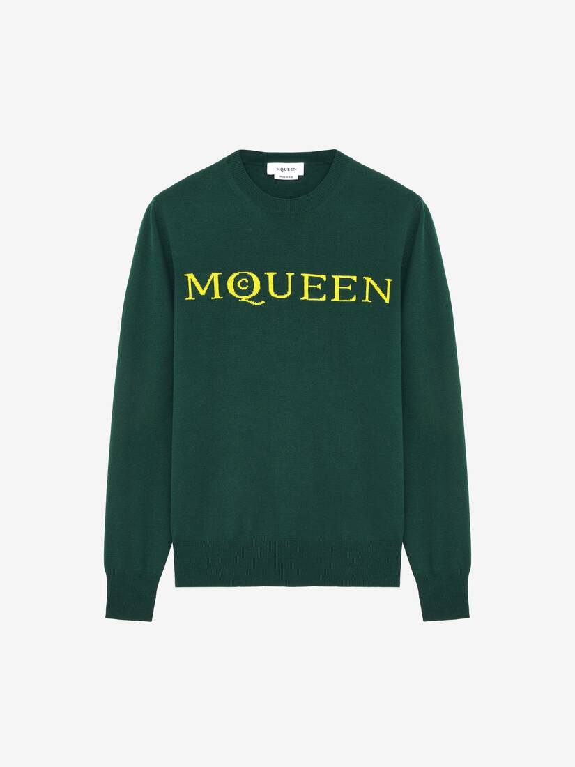 Merino Wool McQueen Logo Jumper