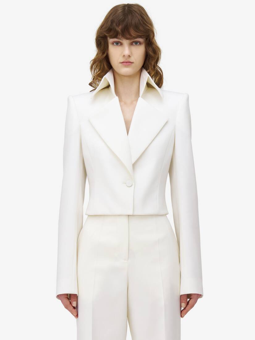 Exaggerated Lapel Single-breasted Jacket