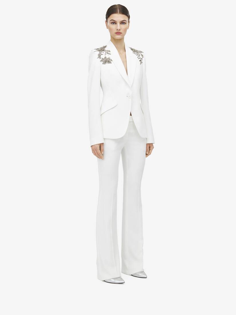 Silver Tattoo Peak Shoulder Jacket