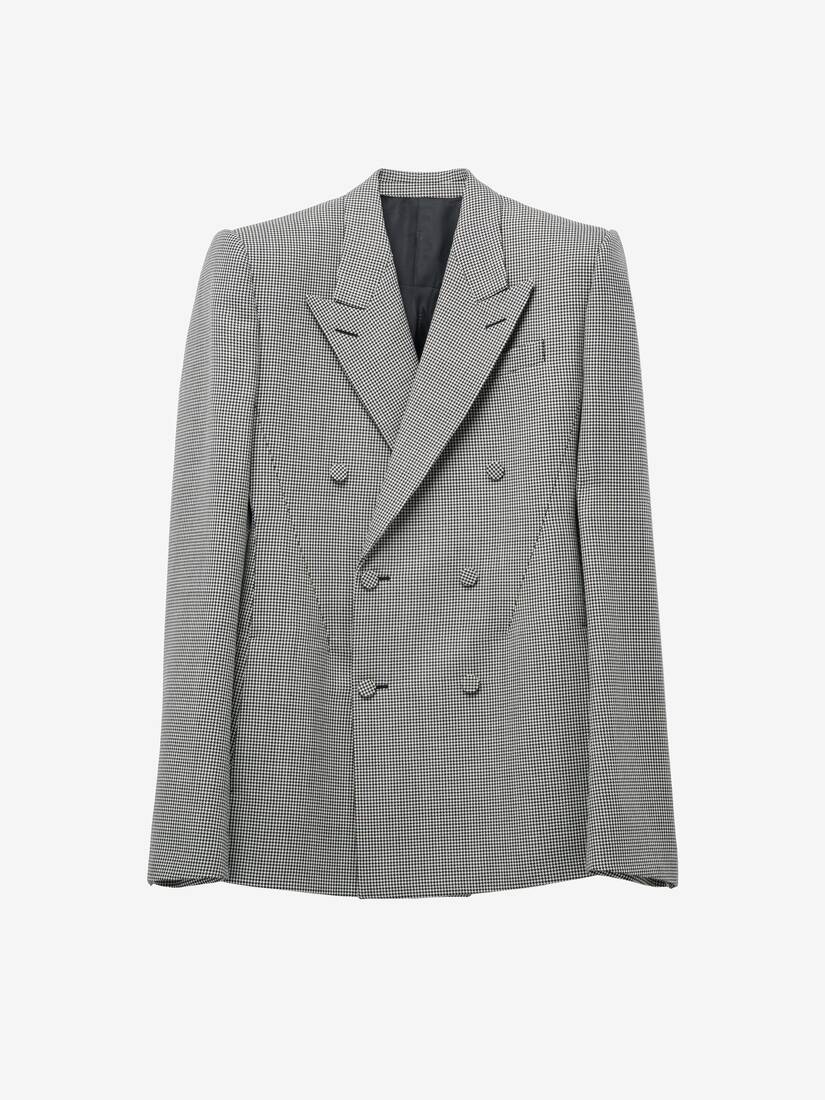 Houndstooth Double-Breasted Jacket