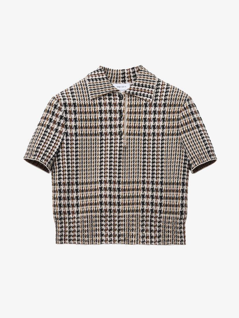 Checked Short Sleeved Top