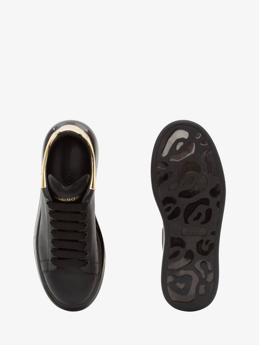 Alexander McQueen Oversized Leather Sneakers - Black