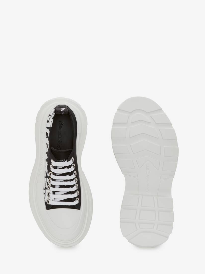 McQueen Graffiti Tread Slick Lace-Up Sneakers