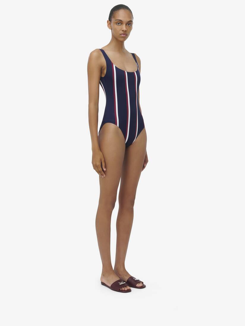 College Stripe Swimsuit