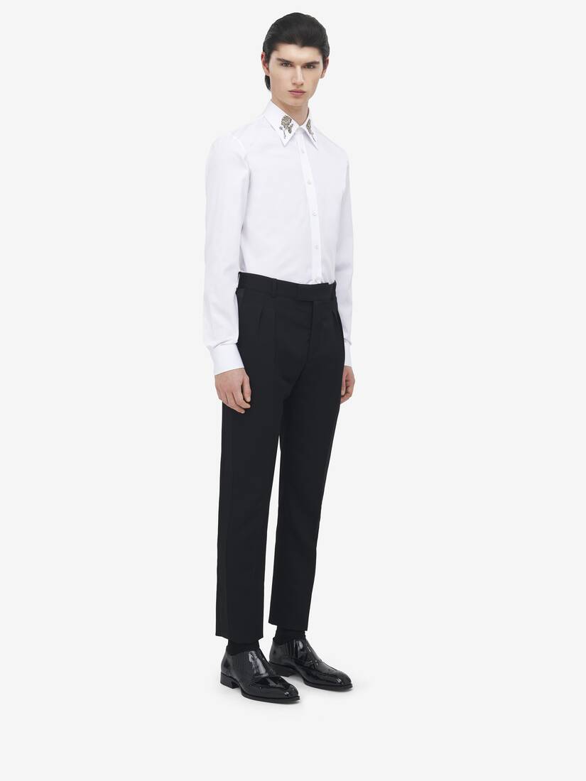 Pleat Detail Tuxedo Trousers