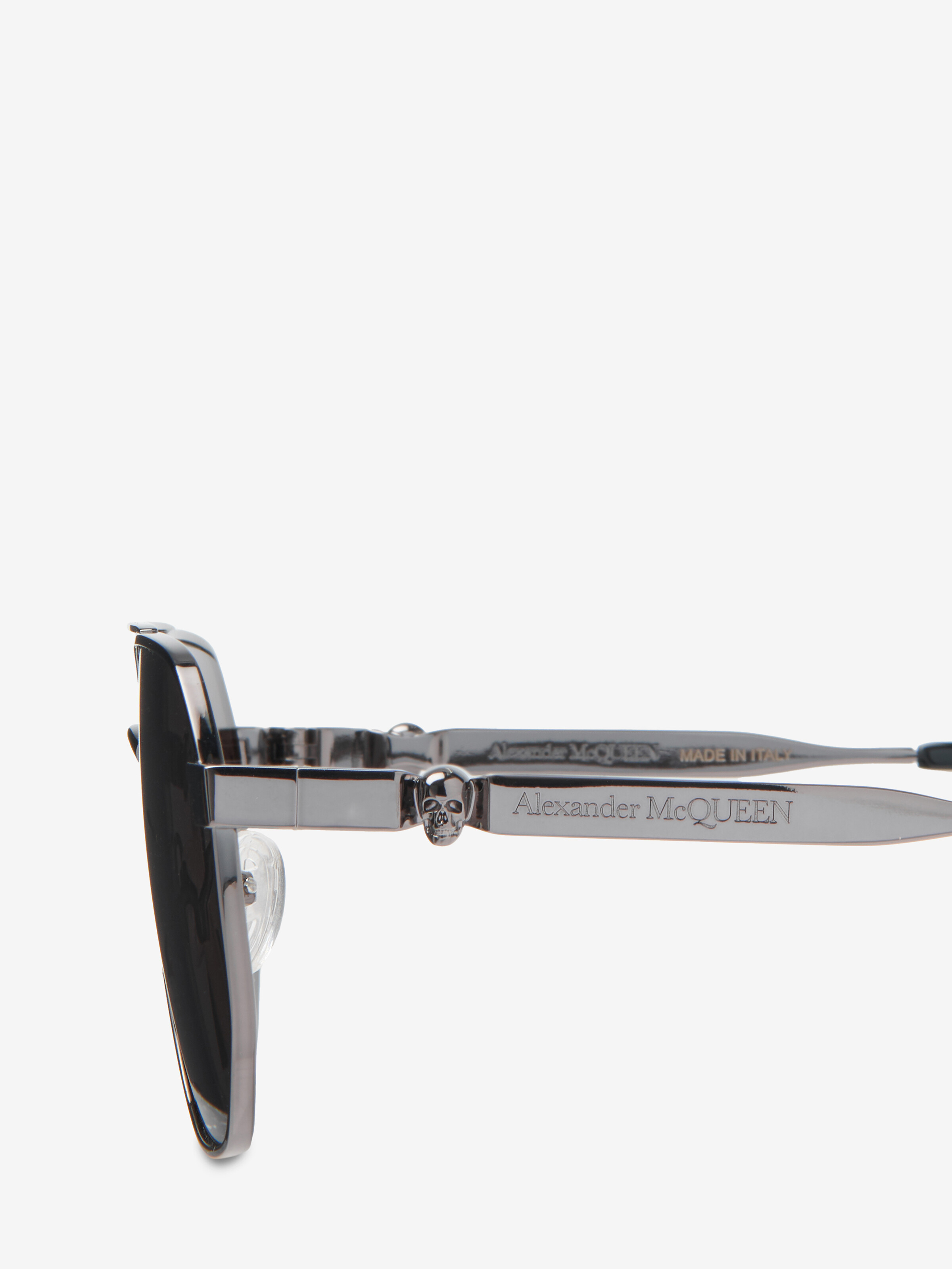 Caravan-Sonnenbrille aus Metall mit Floating Skull