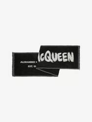 Oversize McQueen Graffiti Scarf