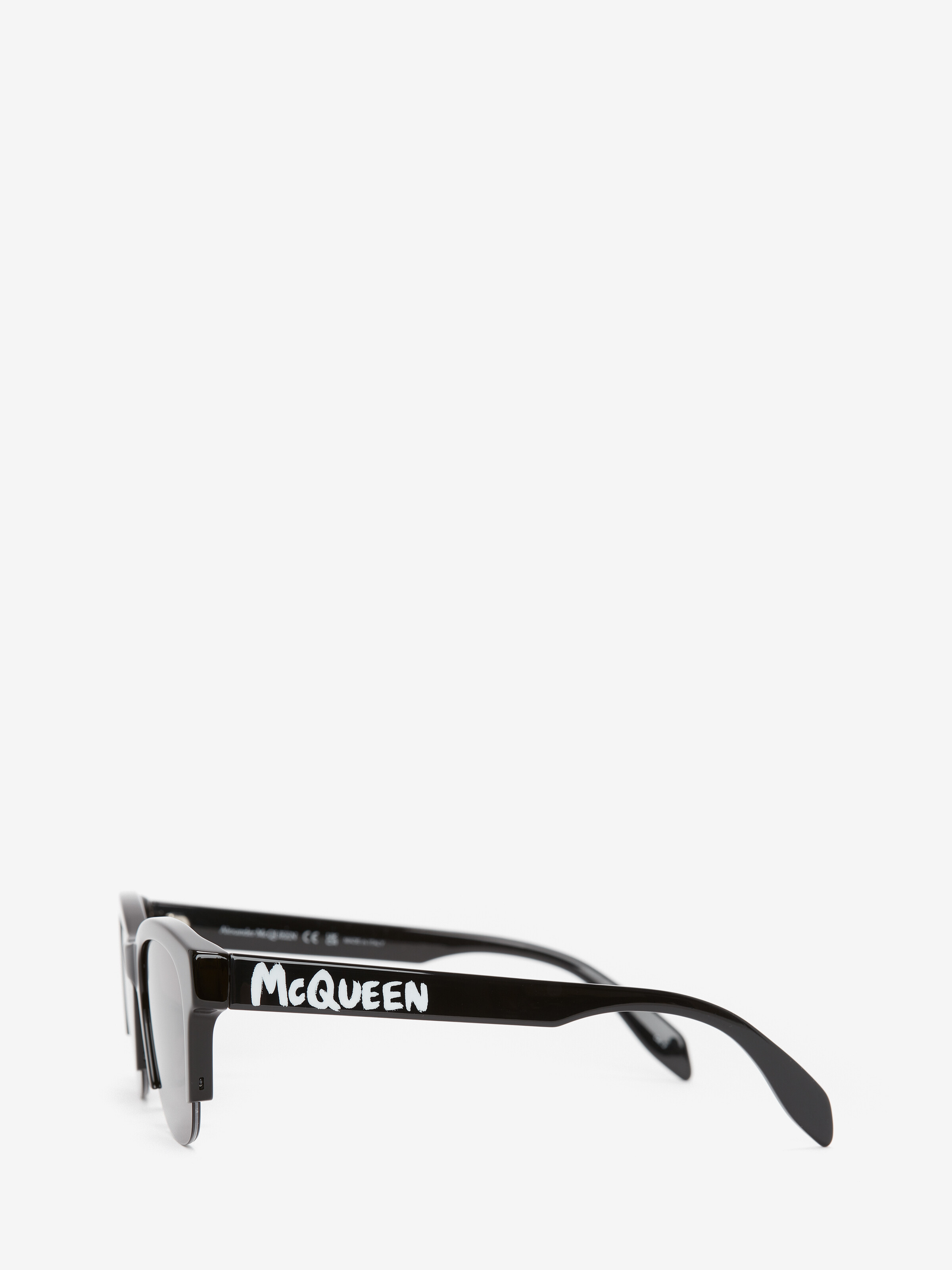 McQueen Graffiti Square Sunglasses in Black in Plastic | Alexander McQueen - image 2