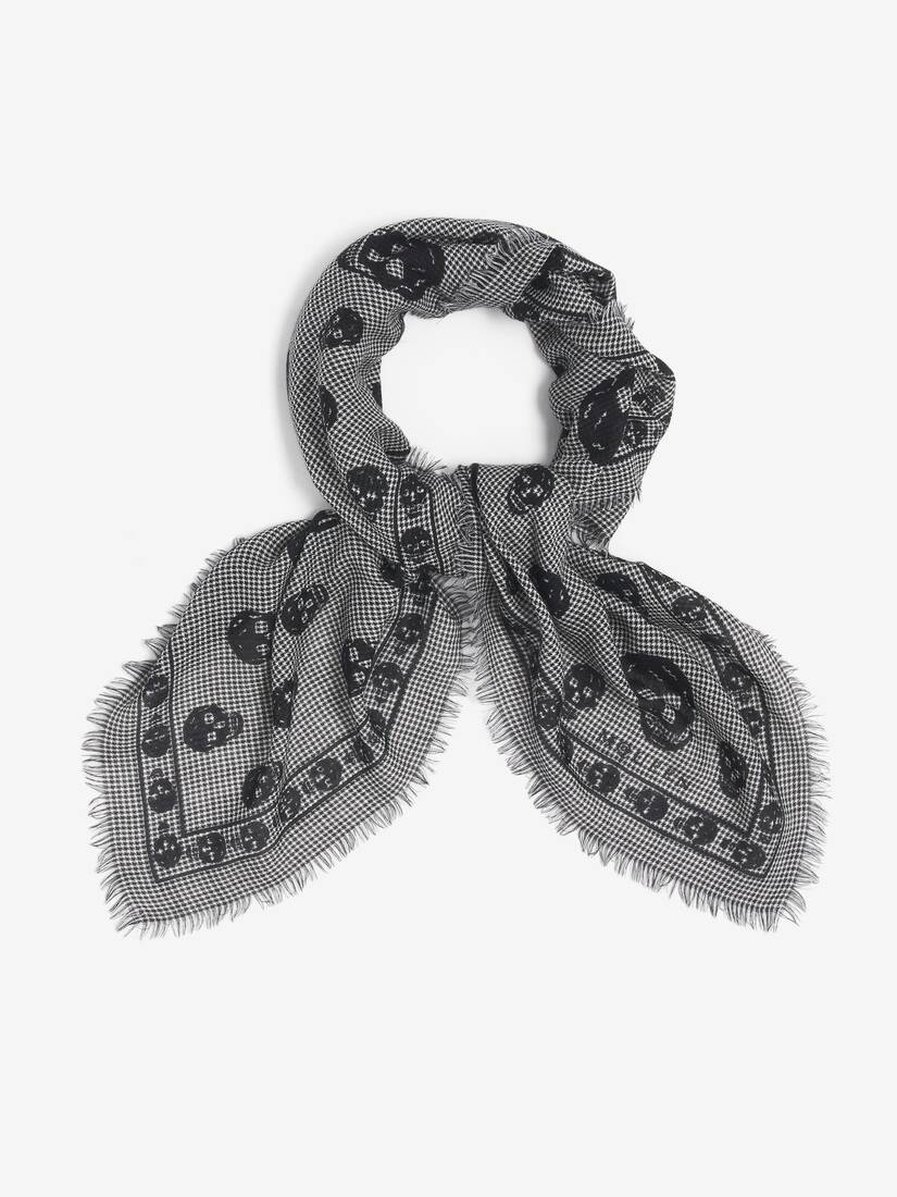 Houndstooth Skull Foulard