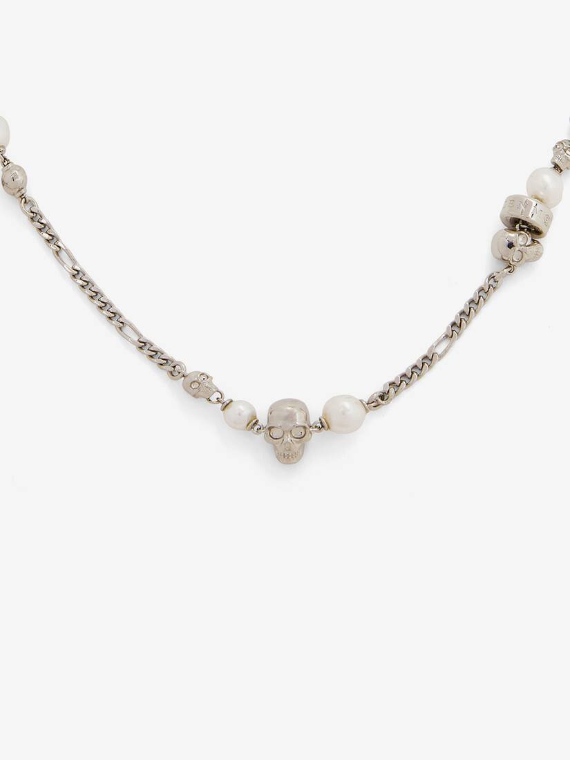 Skull and Pearl Necklace
