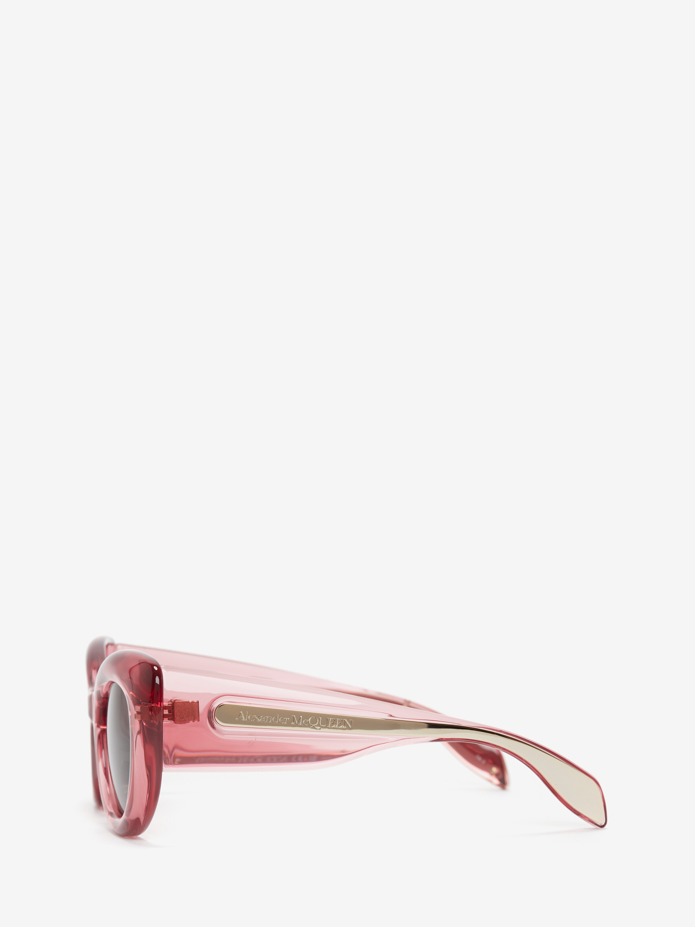 Occhiali da sole cat-eye The Curve da Donna in Rosa in Plastica | Alexander McQueen - image 3