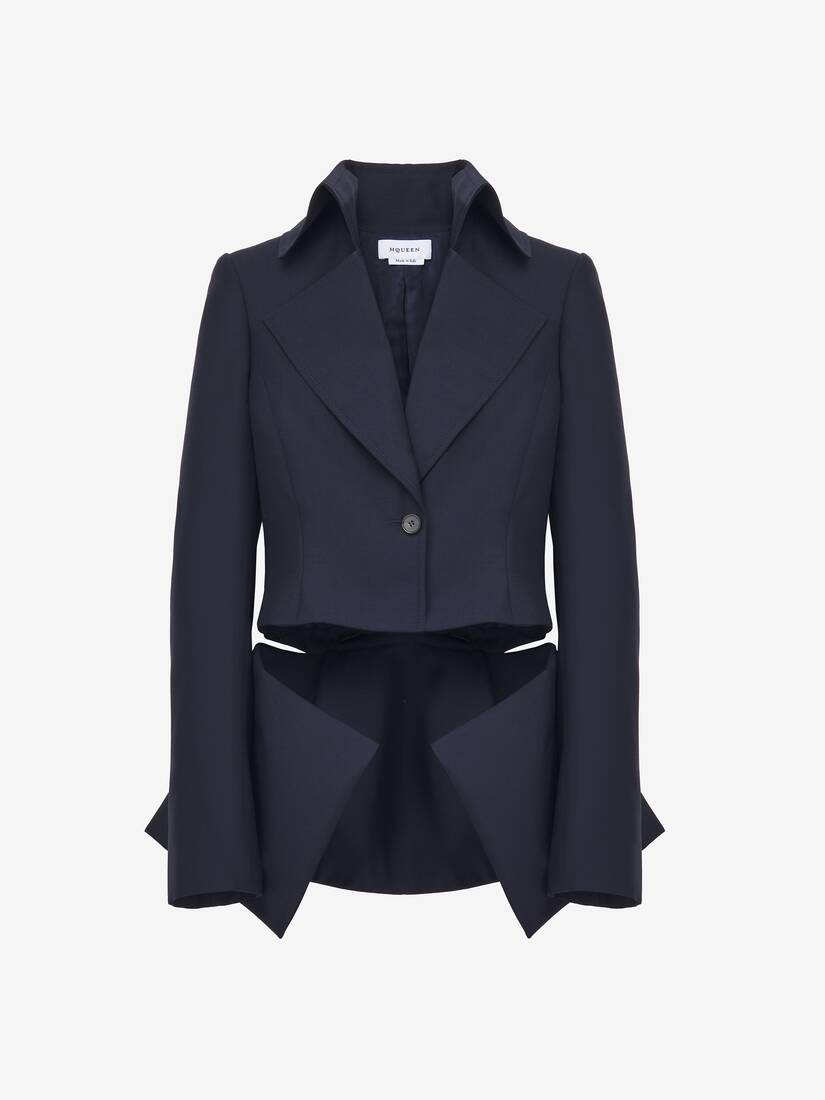 Exaggerated Lapel Single-breasted Jacket