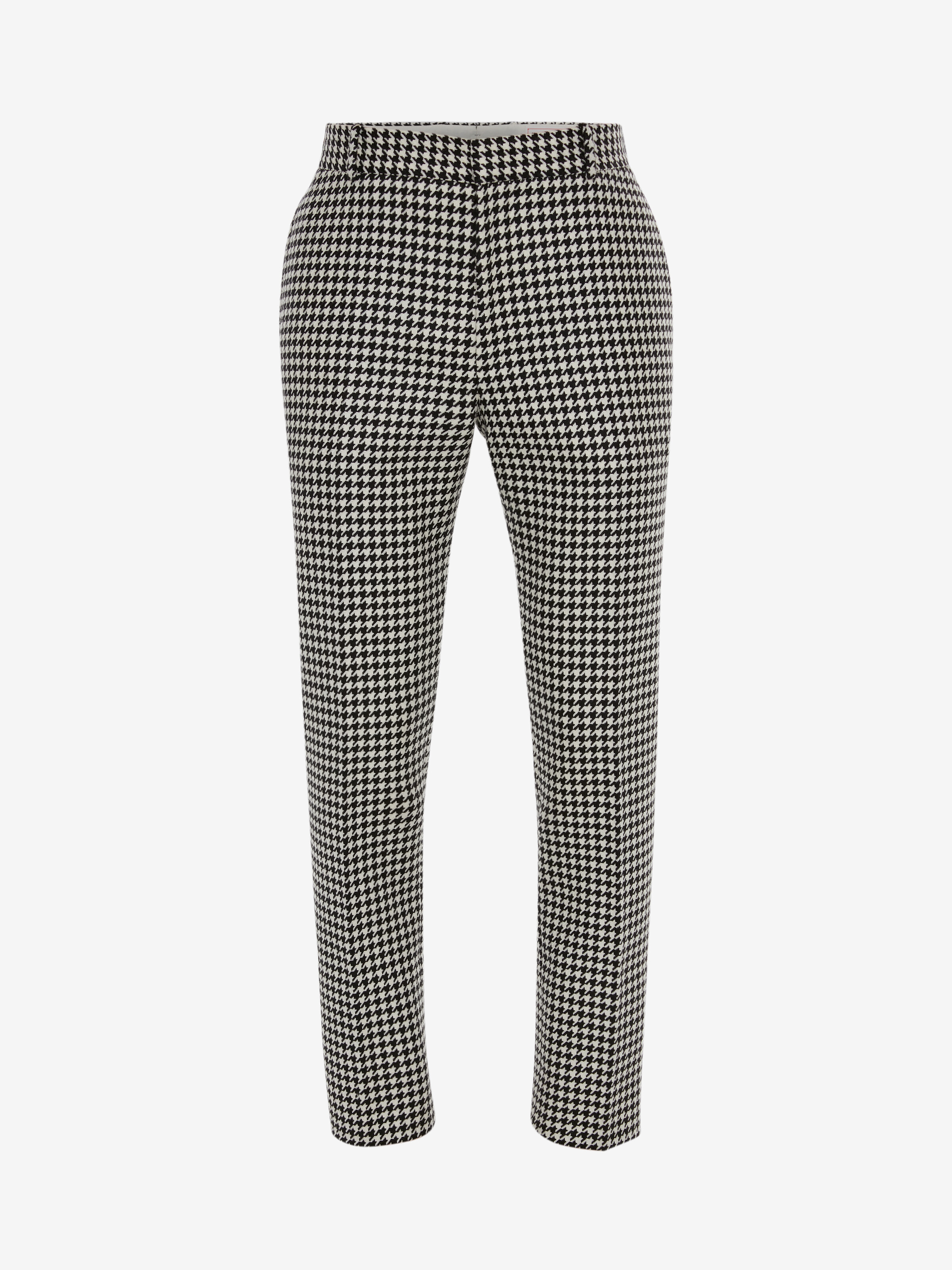 Dogtooth cigarette trousers in WHITE 
