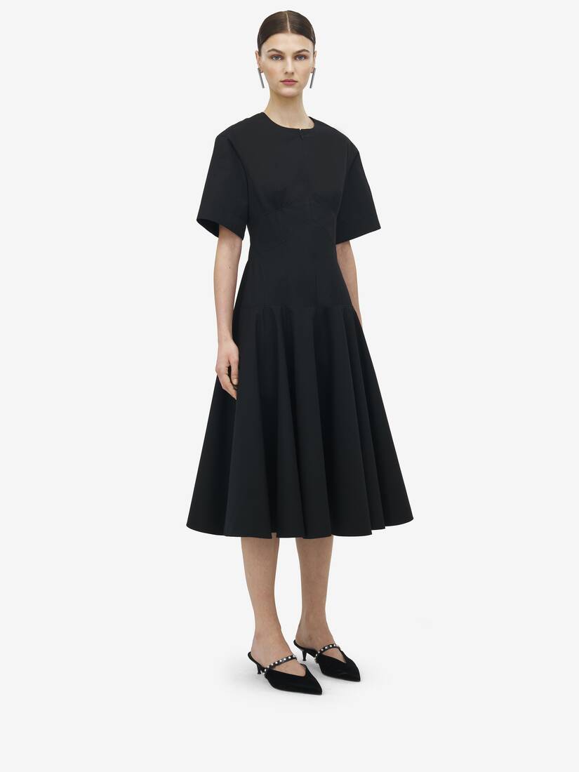 Cotton Poplin Midi Dress