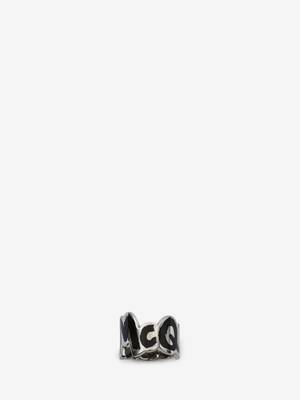Ring mit ausgeschnittenem McQueen-Graffiti-Motiv