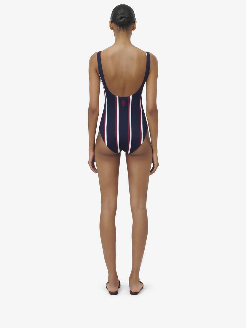 College Stripe Swimsuit