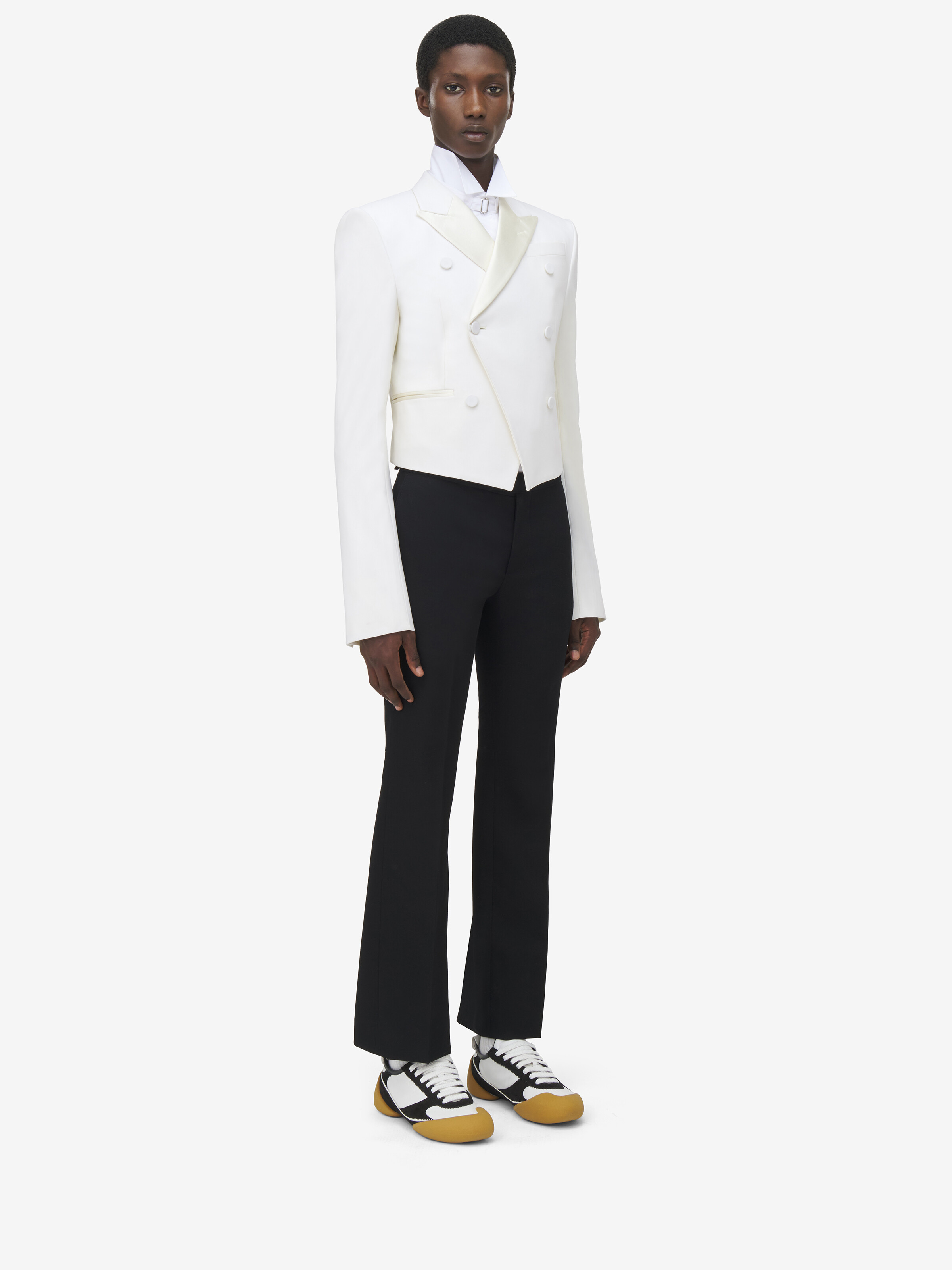 Alexander Mcqueen Double-breasted Wool-twill Suit Jacket In Bone
