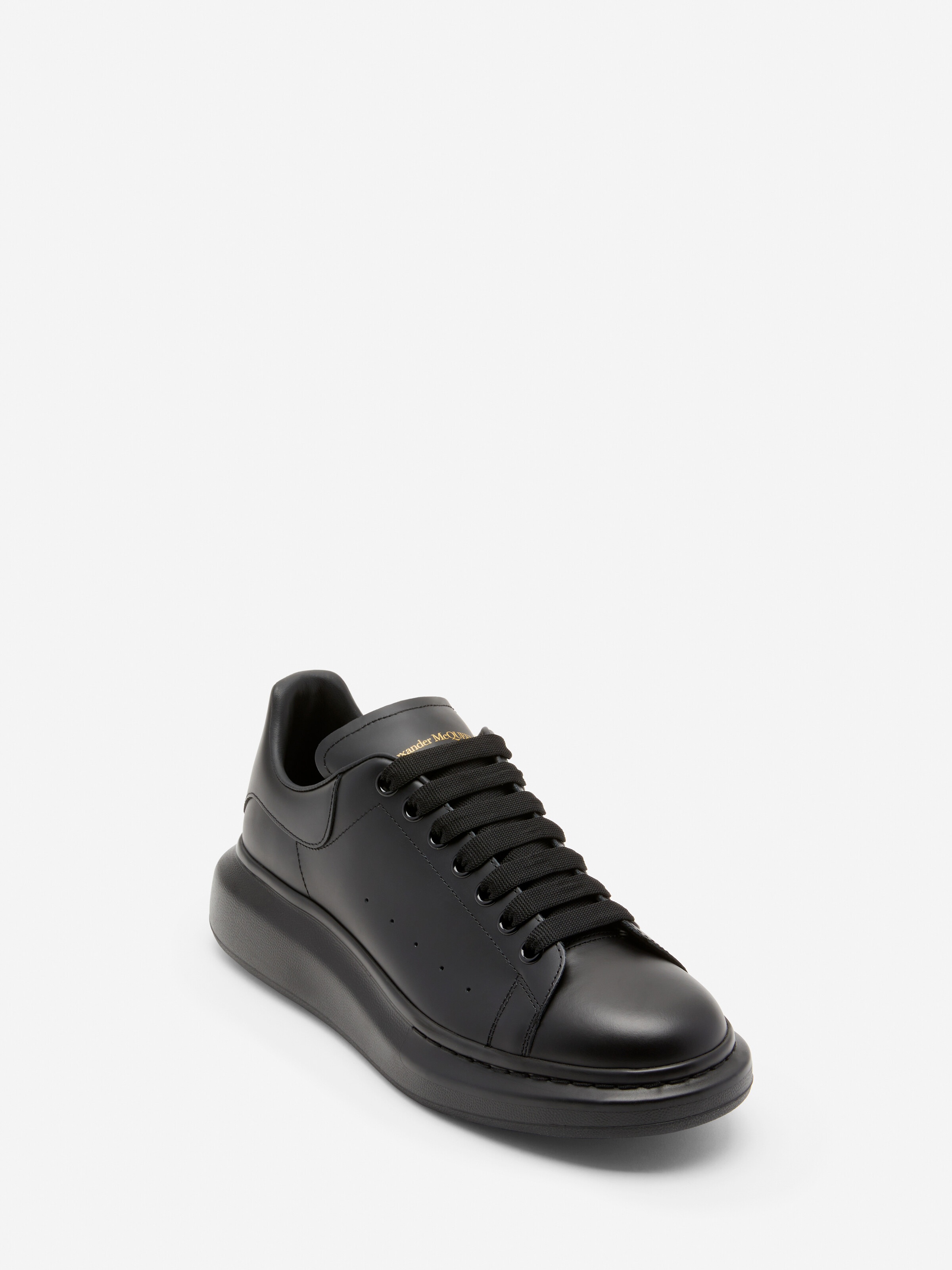Men's Oversized Sneaker in Black in Calf Leather | Alexander McQueen - image 2