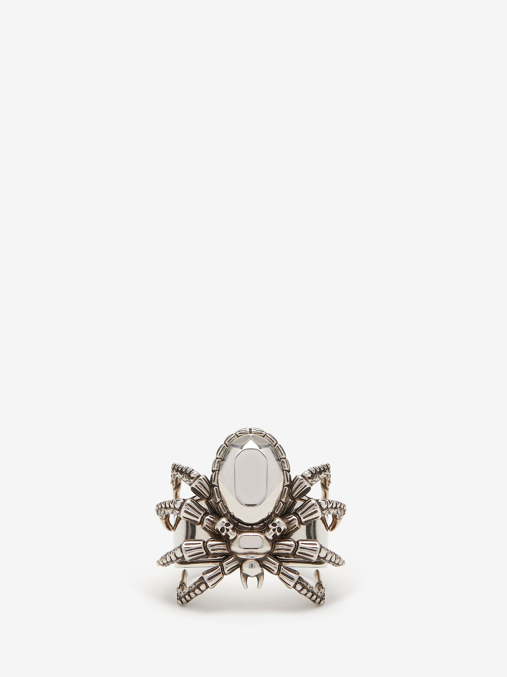 Punk Multi-Layered RIng in Antique Silver | Alexander McQueen US