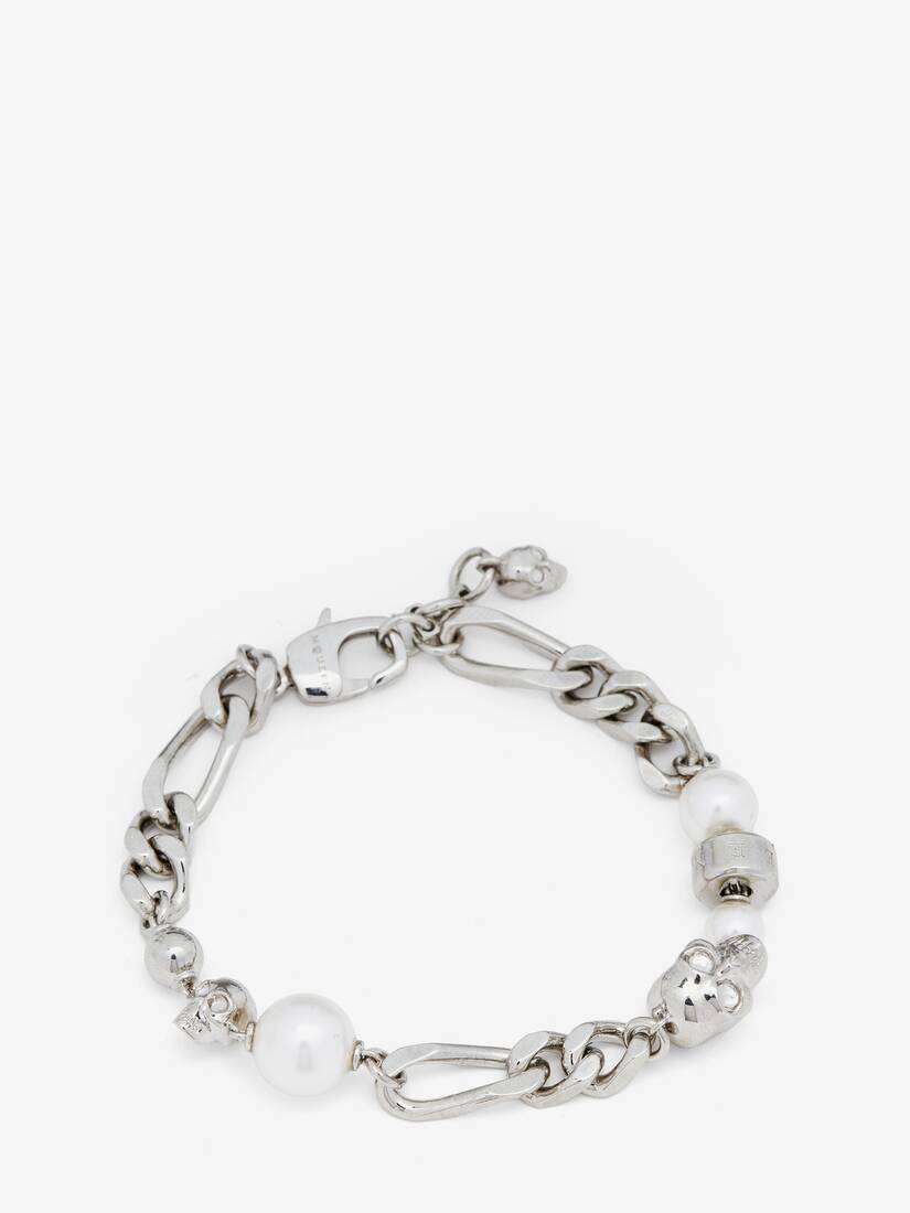 Skull and Pearl Bracelet