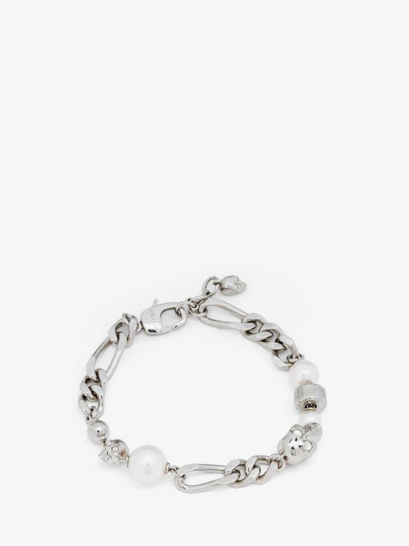 Skull and Pearl Bracelet