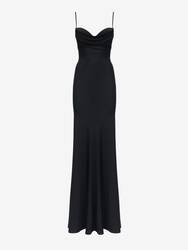 Draped Neckline Evening Dress