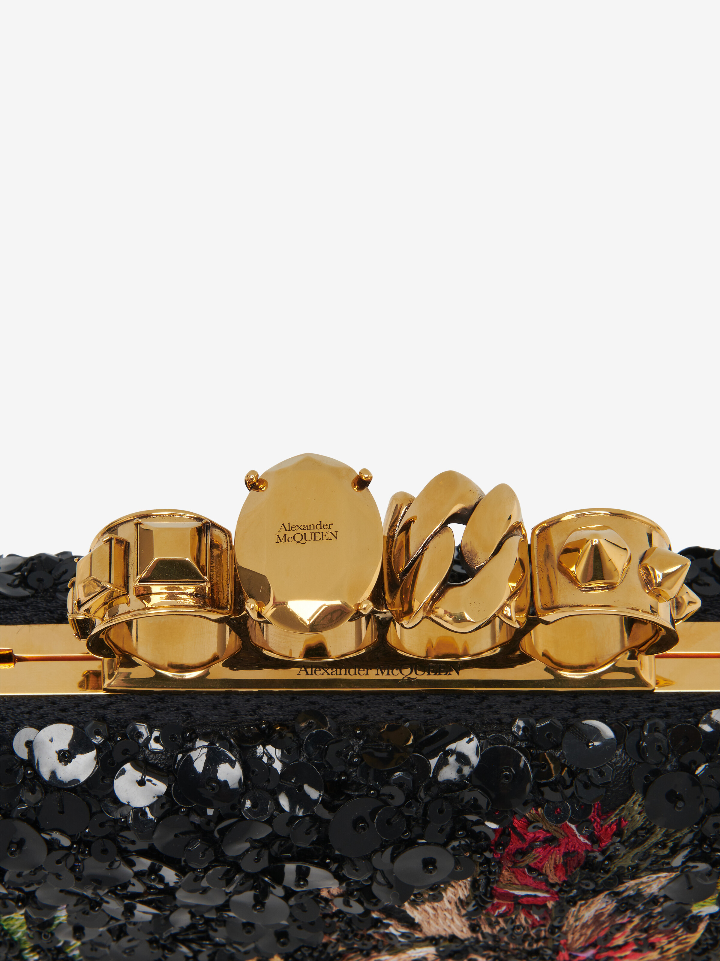 Women's Knuckle Clutch in Multicolour in Lamb Leather | Alexander McQueen - image 5