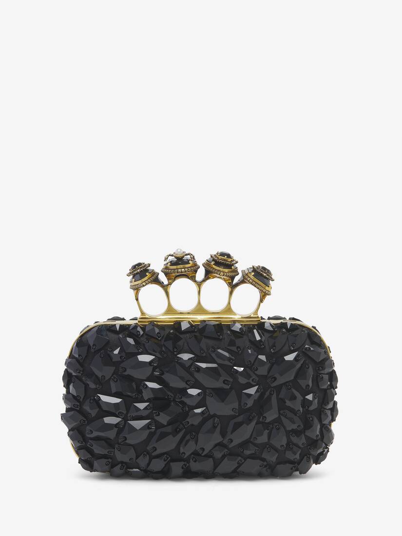 Spider Jeweled Knuckle Clutch