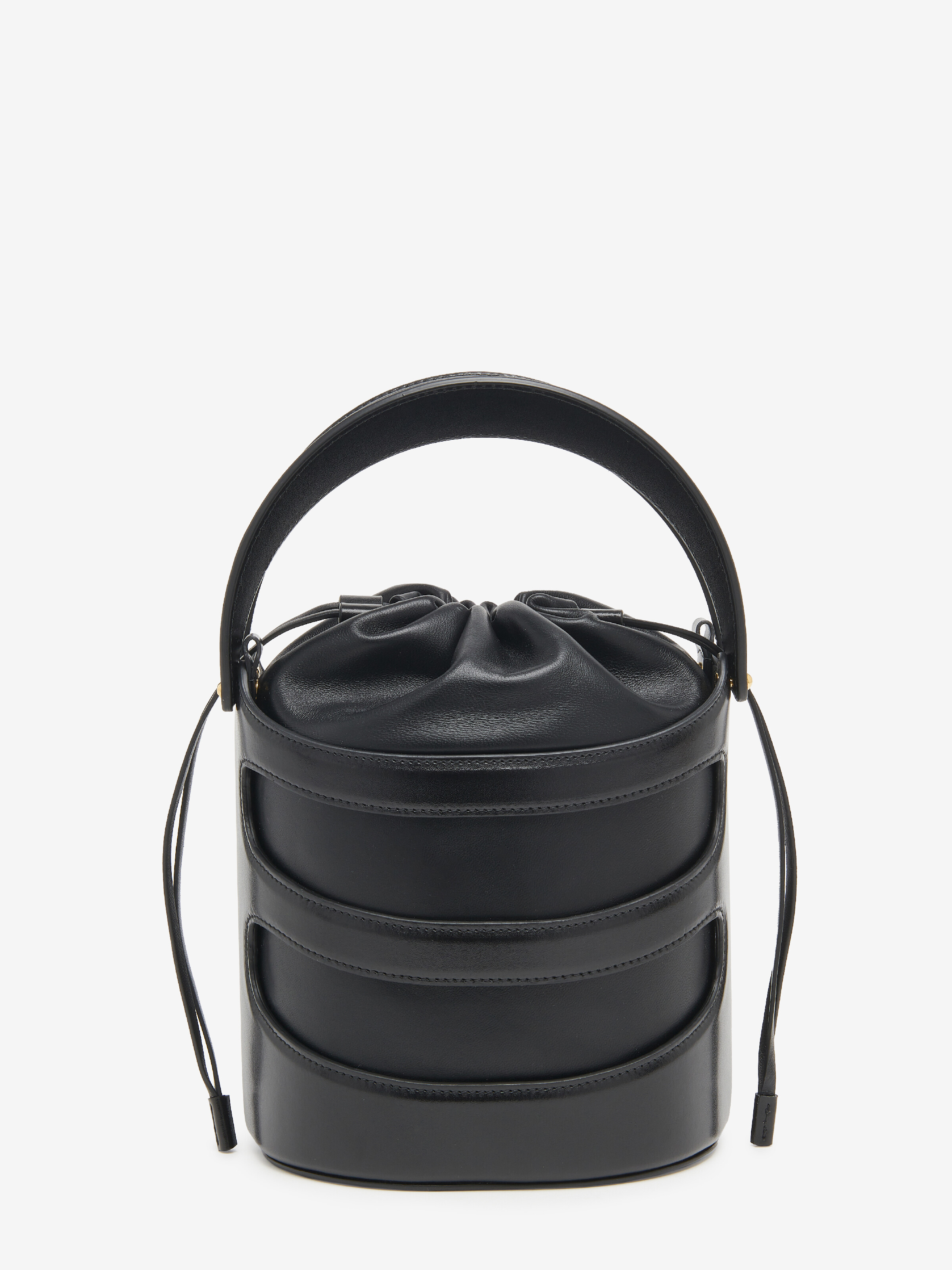 Women's The Rise Bucket in Black in Calf Leather | Alexander McQueen - image 4