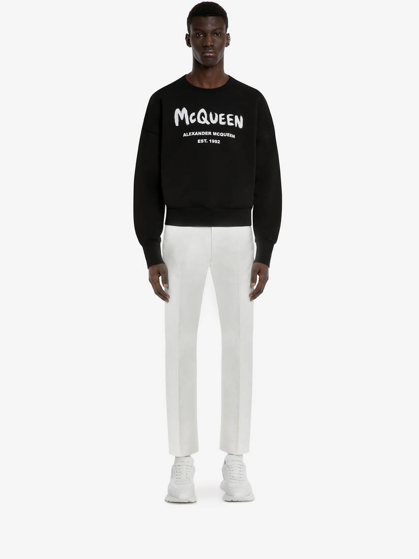 McQueen Graffiti Oversized Sweatshirt