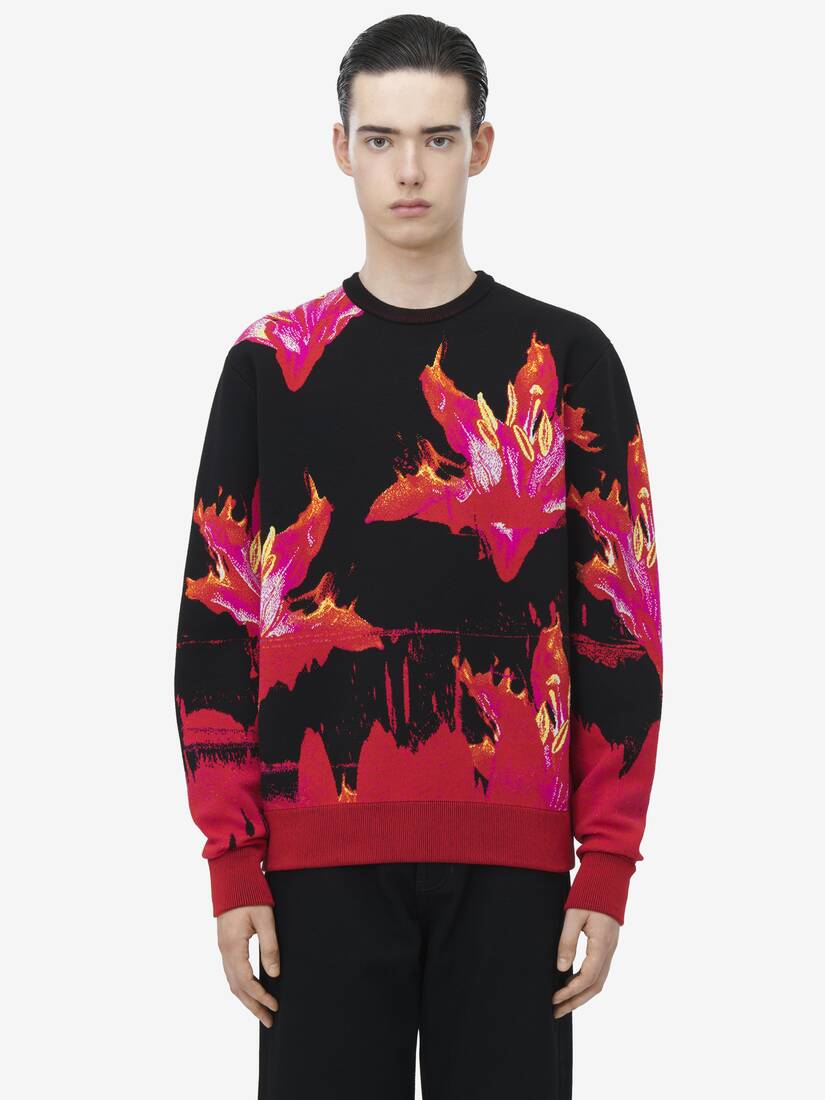 Fire Flower Jacquard Sweater