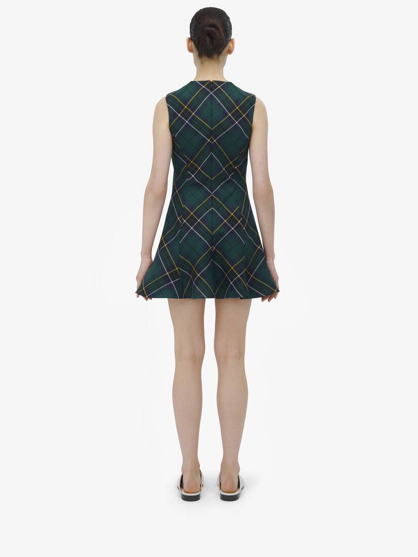 Wool Tartan Mini Dress
