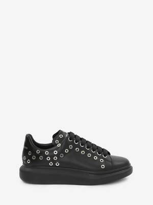 Oversized Sneaker in Black/Silver | Alexander McQueen US
