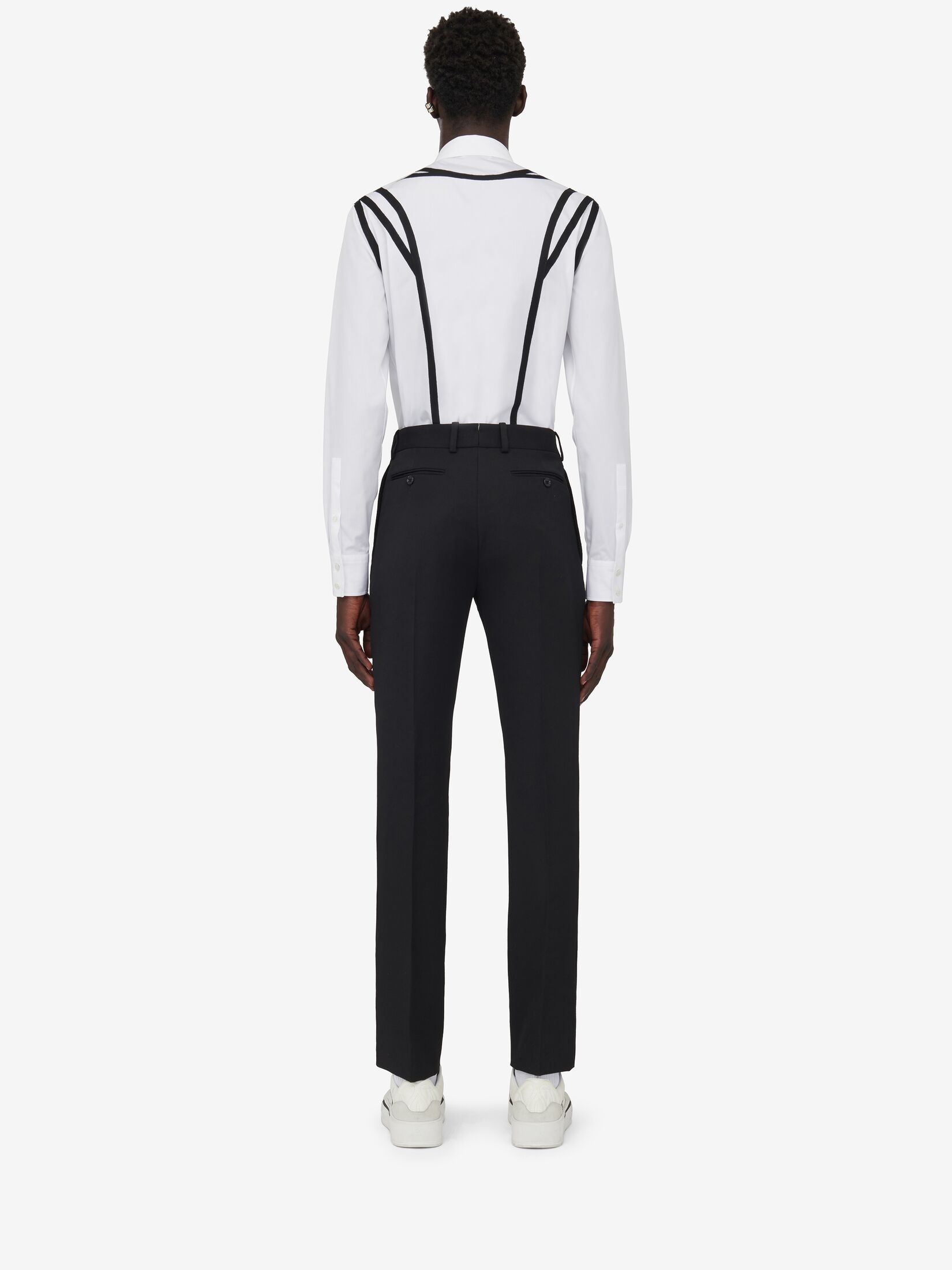 Harness Tape Shirt in Optical White | Alexander McQueen US