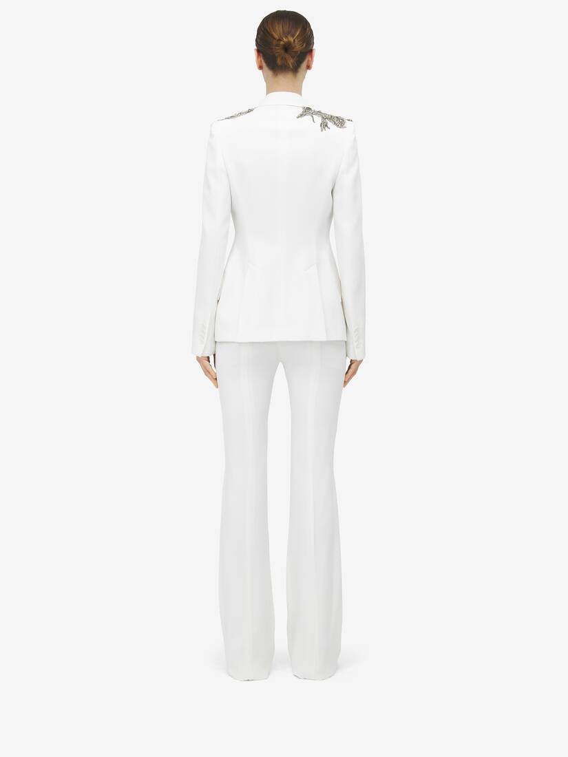 Silver Tattoo Peak Shoulder Jacket