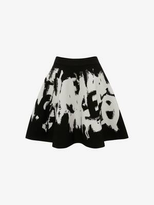McQueen Graffiti Jacquard Mini Skirt