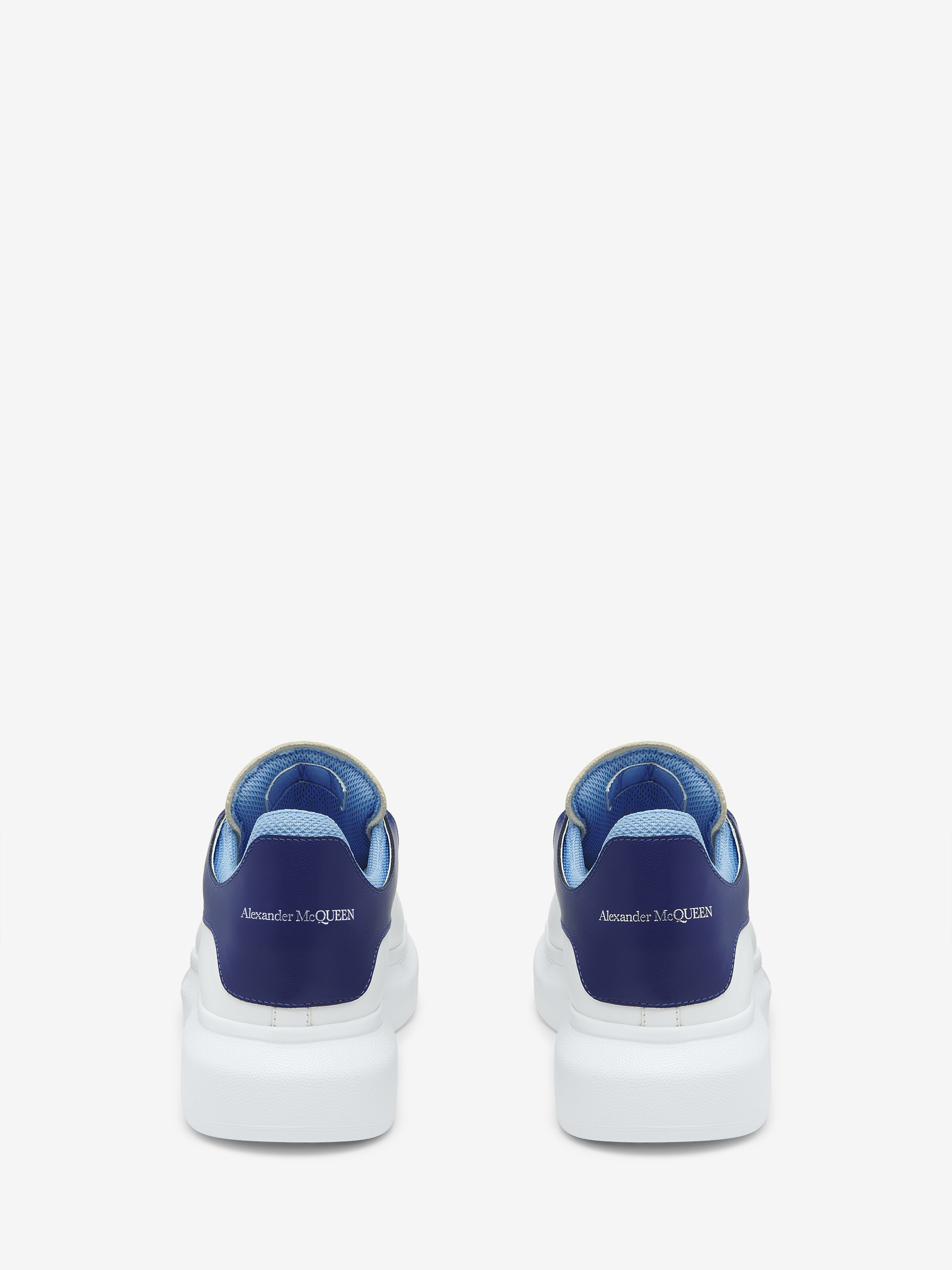 Sneakers Oversize pour Homme en Blanc/Bleu in Cuir de veau | Alexander McQueen - image 3