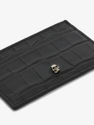 Embossed Croc Card Holder