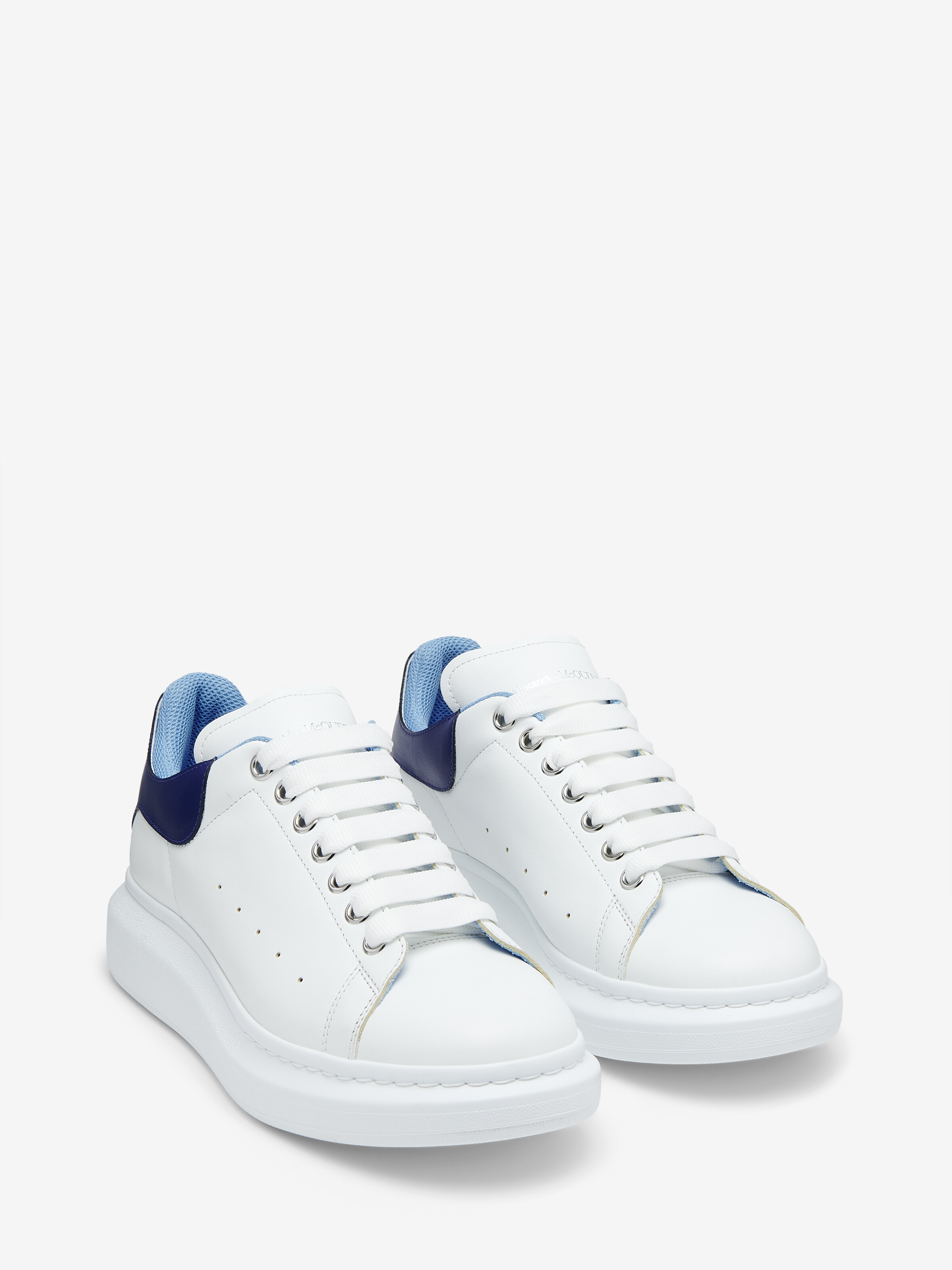 Sneakers Oversize pour Homme en Blanc/Bleu in Cuir de veau | Alexander McQueen - image 2