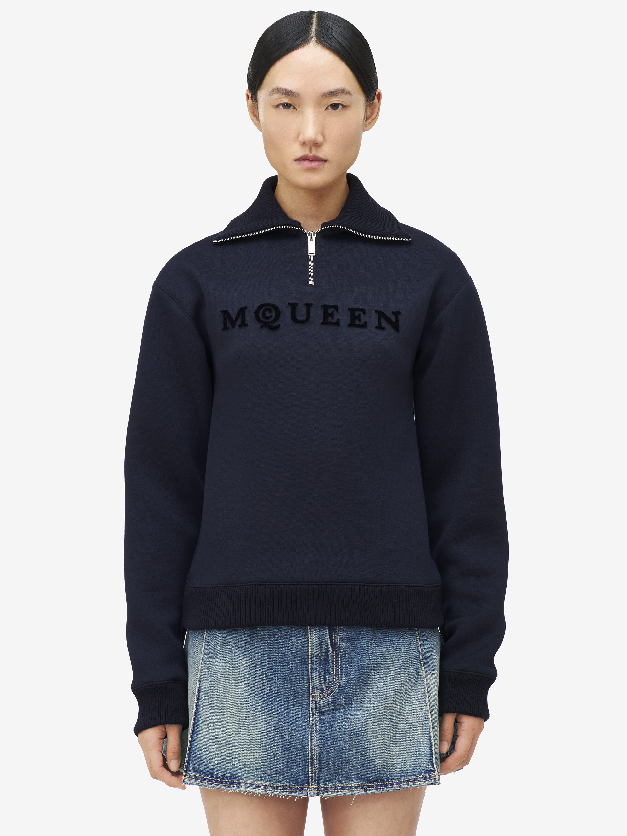 McQueen Logo Zip Sweatshirt