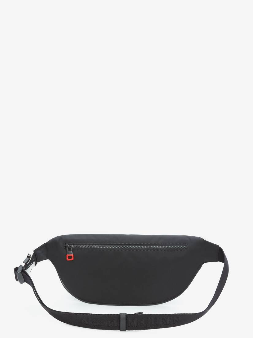 Oversize Harness Belt Bag in Black/lust Red