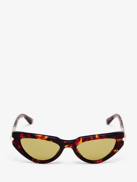 Women's T-bar Icon Cat-Eye Sunglasses in Black | Alexander