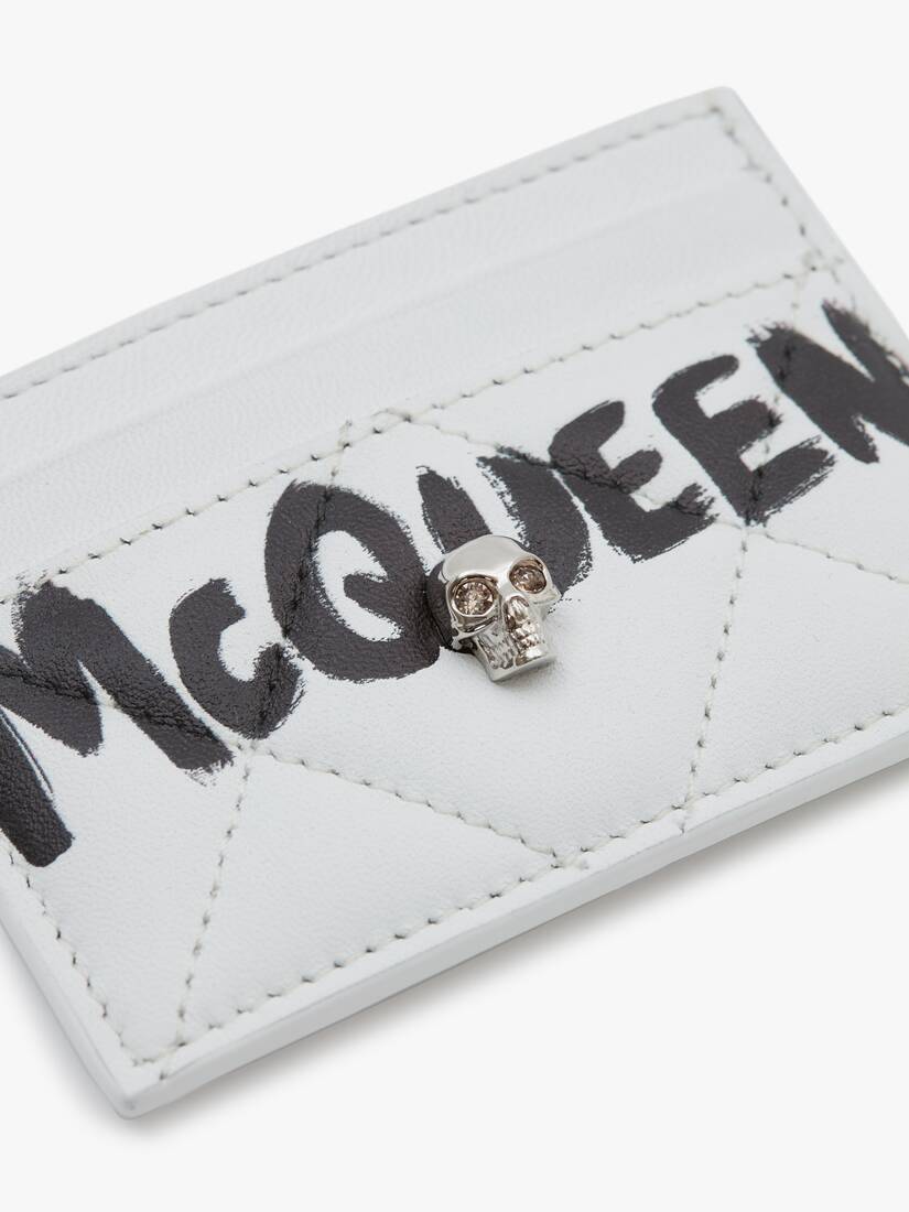 Portacarte McQueen Graffiti | Bianco/Nero | Alexander McQueen IT