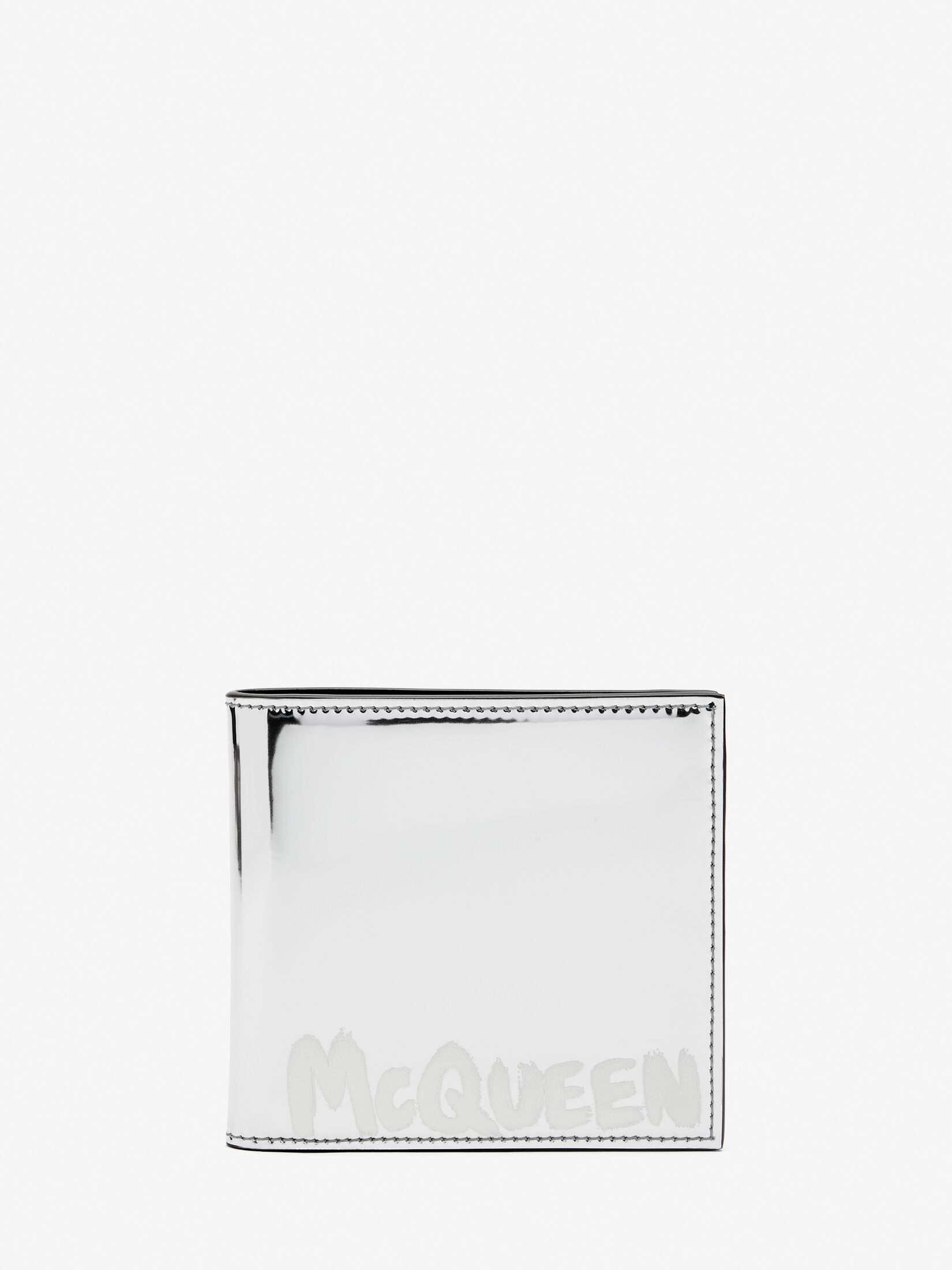 McQueen涂鸦双折皮夹