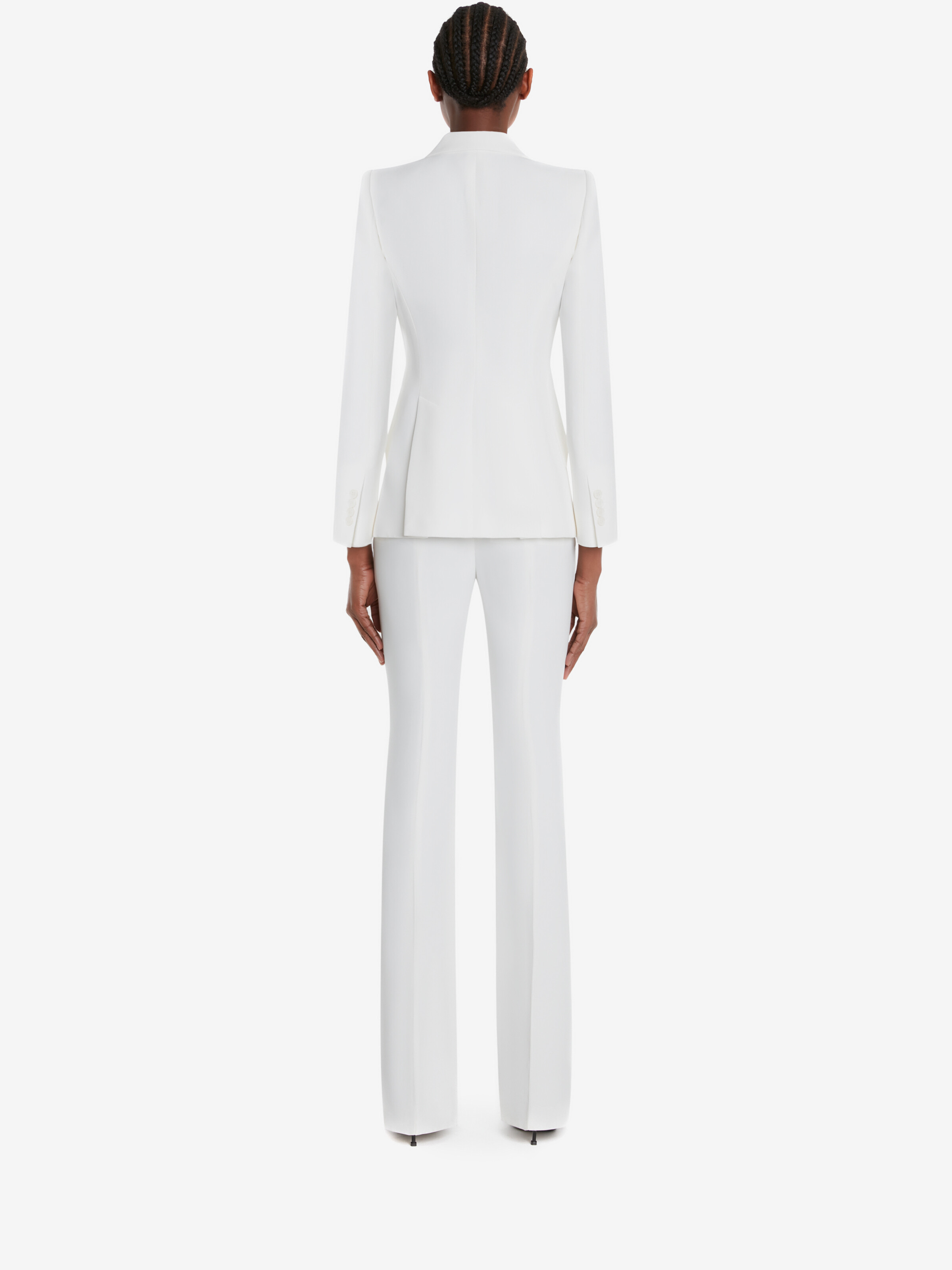 Peak Shoulder Leaf Crepe Jacket