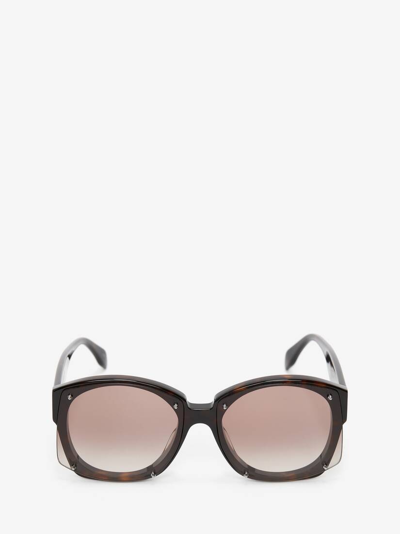 Mcq By Alexander Mcqueen Brown Rectangular Sunglasses In 006